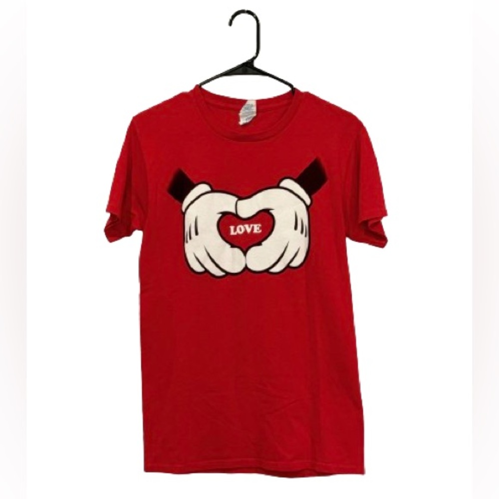 Mickey Hands “I Love” Delta tshirt - red - small